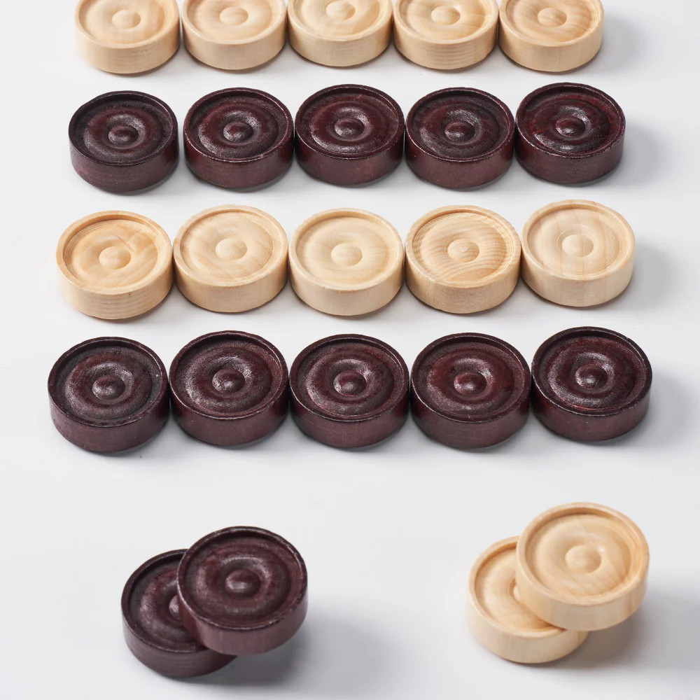 Draught Pieces - Wooden Draughts Pieces - Image 4