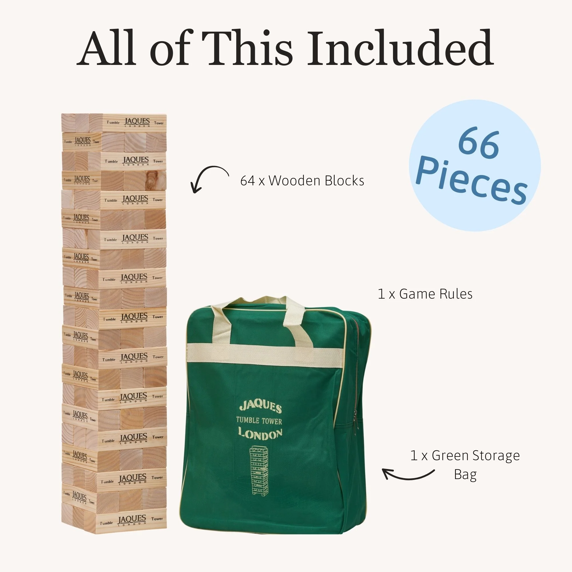 Giant XL Tumble Tower - Wooden Tumble Tower Game - Image 5