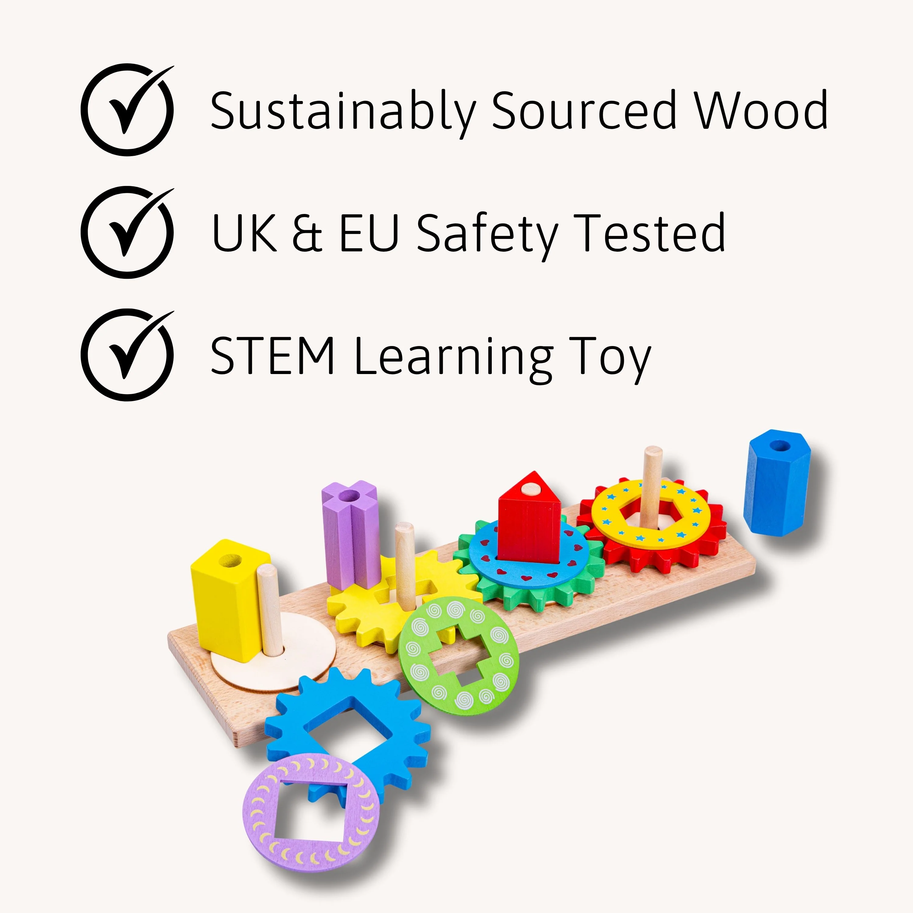 Wooden Gear Puzzle - Kids Puzzle Board - Image 5