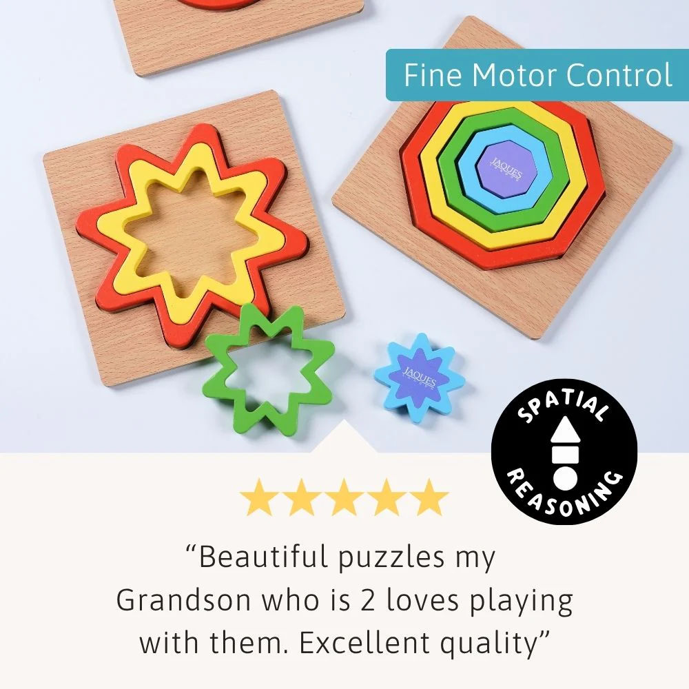Rainbow Shape Puzzles - Wooden Shape Sorters - Image 4