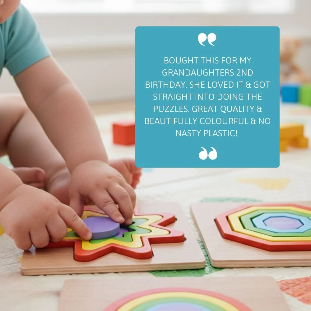 Rainbow Shape Puzzles - Wooden Shape Sorters - Image 6