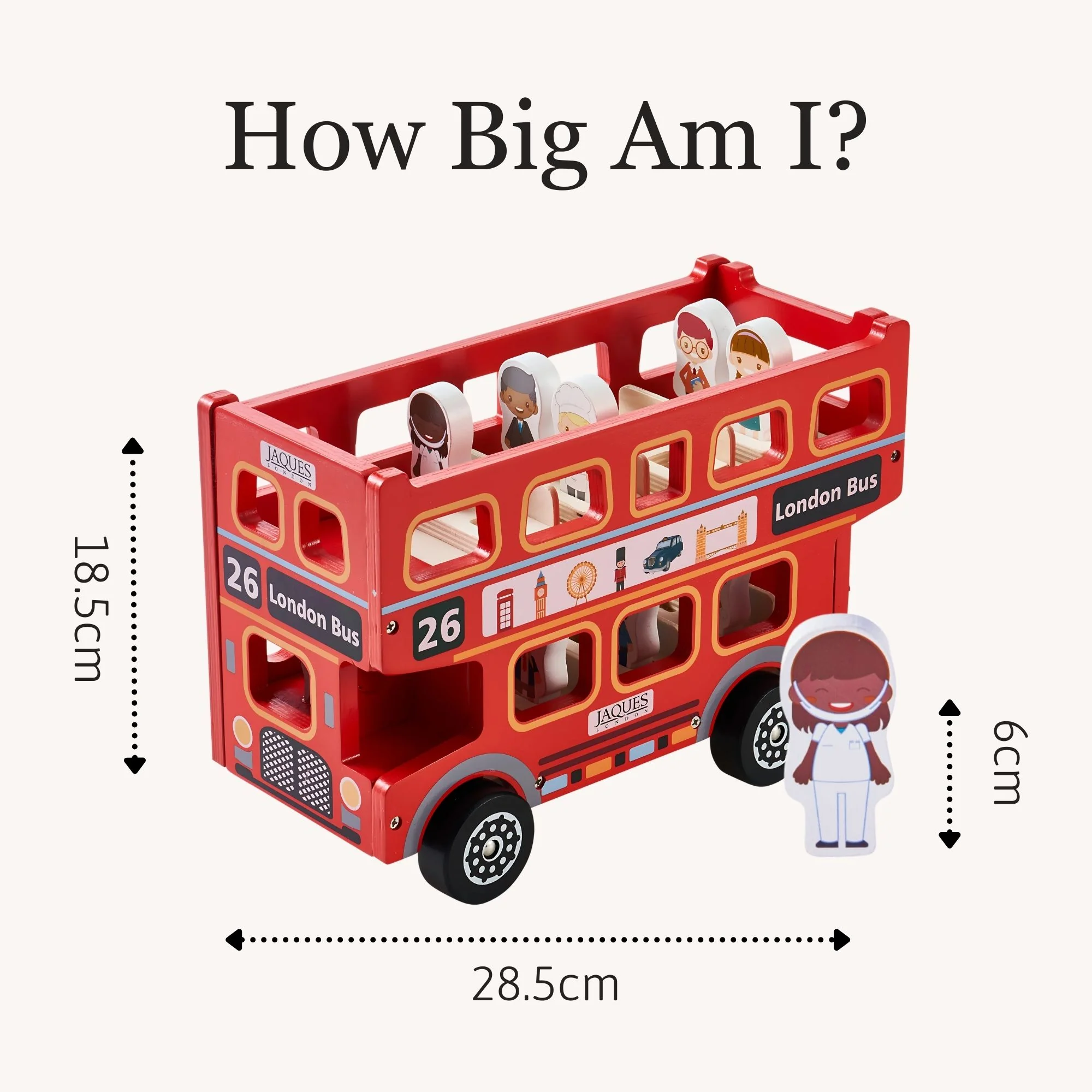 Toy London Bus - Wooden Toy - Image 6