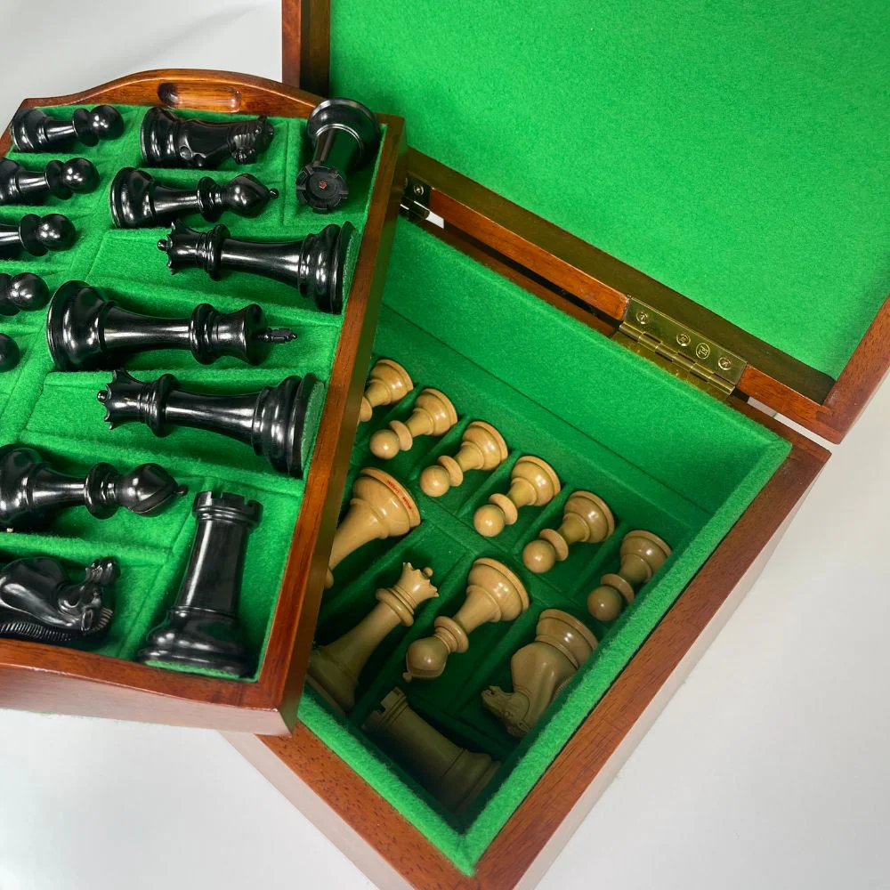 1849 4" Edition Chess Pieces in Mahogany Casket - Image 4