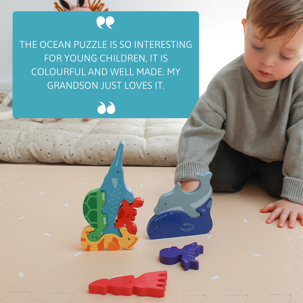 Ocean Puzzle - Wooden Toy For Kids - Image 6