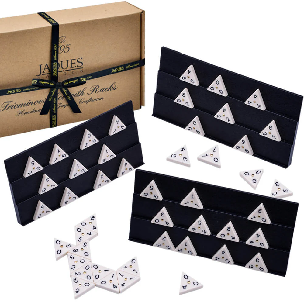 Triangle Dominoes - Triangle Dominoes Set with Brass Spinners - Image 2